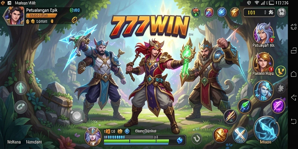 Tampilan gameplay seru di dunia RPG 777WIN.