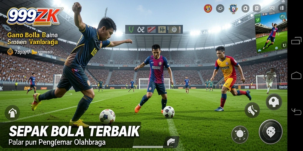 Tampilan gameplay sepak bola yang mendebarkan dari 999ZK.