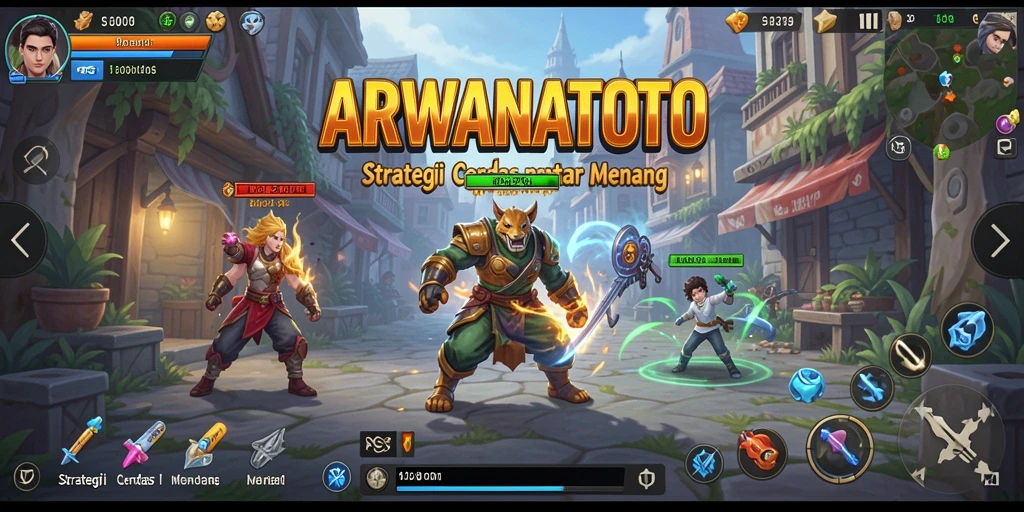 Tangkapan layar menampilkan aksi mendebarkan dalam gameplay ARWANATOTO.