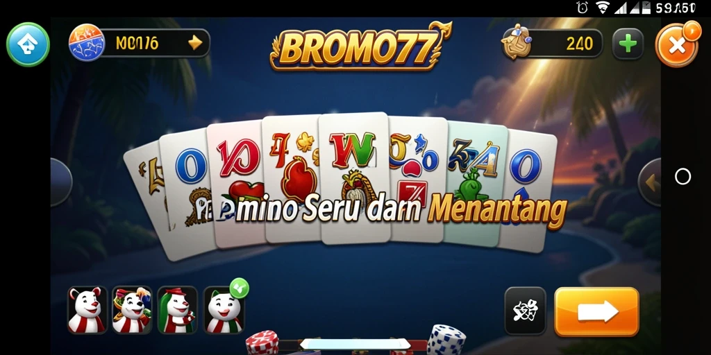 Tampilan gameplay seru dan kompetitif di BROMO77.