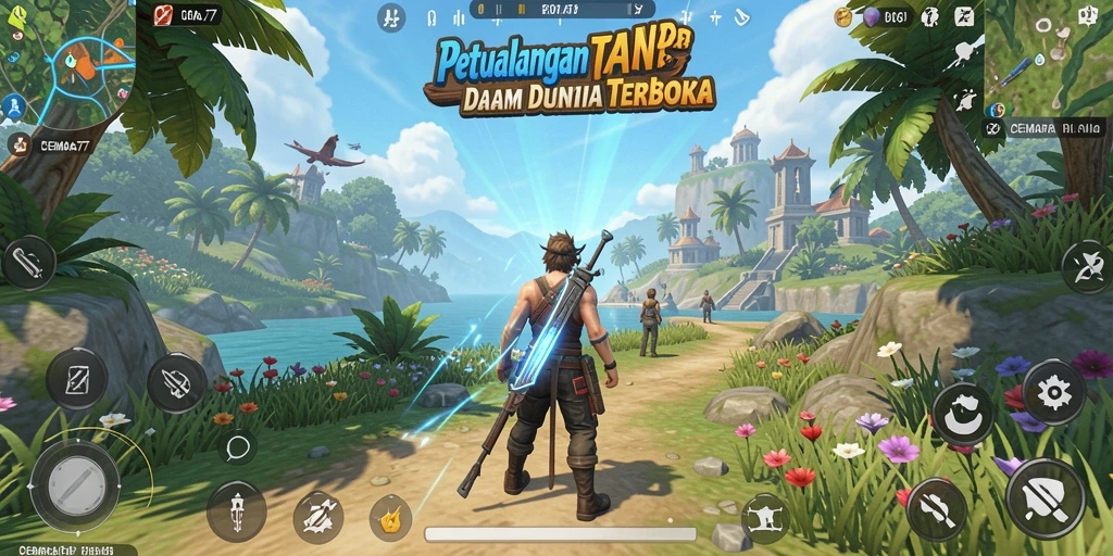 Tampilan menarik gameplay Open World CEMARA77 dengan berbagai petualangan.