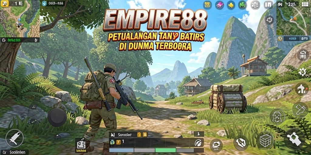 Tampilan gameplay dari EMPIRE88 menunjukkan dunia terbuka yang penuh petualangan.
