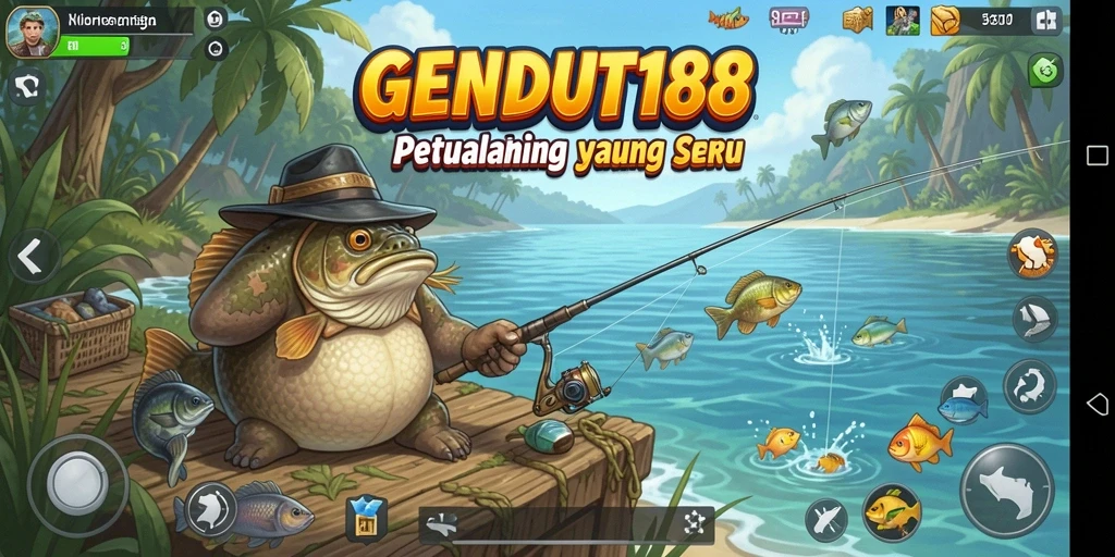 Screenshot gameplay GENDUT188 yang menampilkan aksi memancing seru.