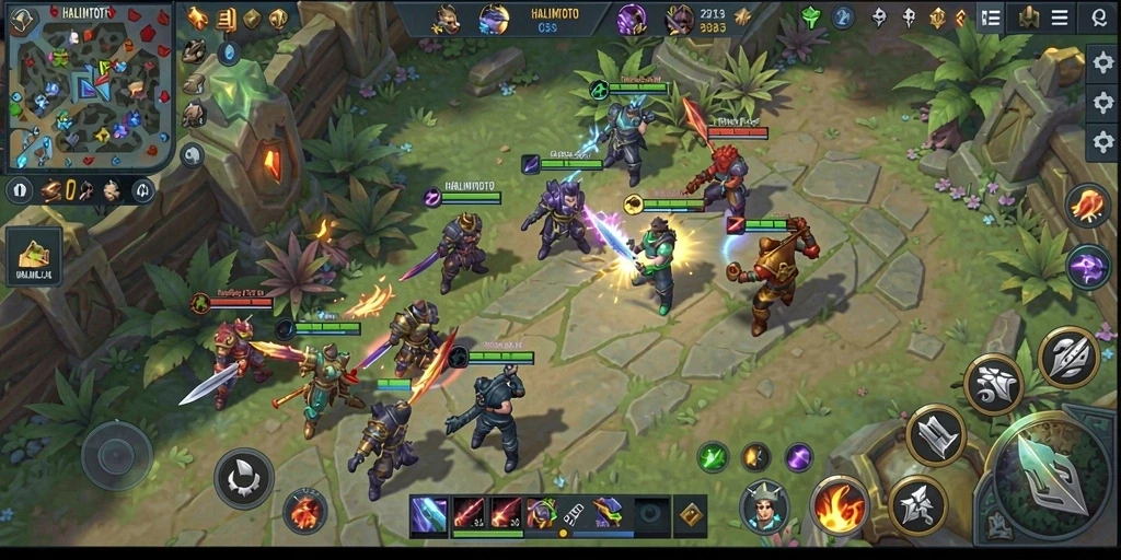 Gameplay seru HALIMTOTO dengan berbagai karakter dan strategi.