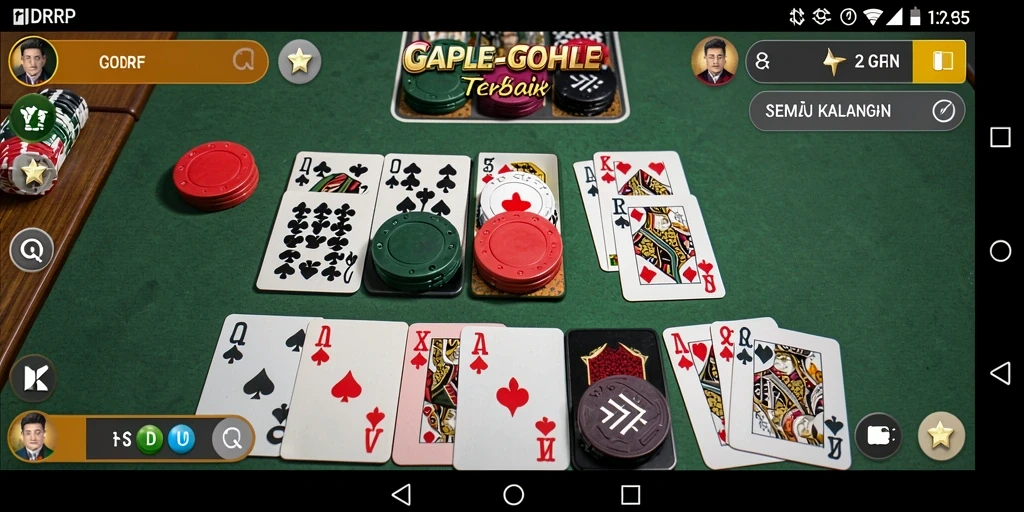 Screenshot gameplay IDRRP menampilkan keseruan bermain Gaple.