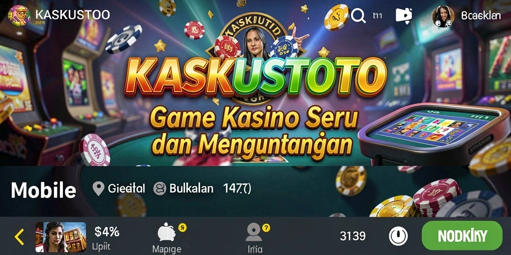 Tampilan gameplay seru KASKUSTOTO dengan banyak pilihan permainan kasino.