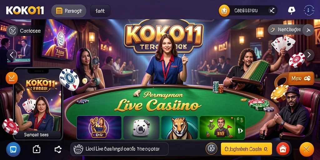 Tampilan gameplay KOKO11 yang mendebarkan di Live Casino.