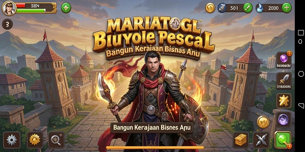 Tampilan gameplay MARIATOGL yang menarik saat membangun kerajaan bisnis.