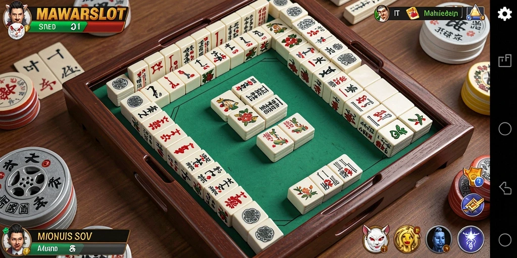 Screenshot gameplay MAWARSLOT dengan tampilan Mahjong yang menarik.