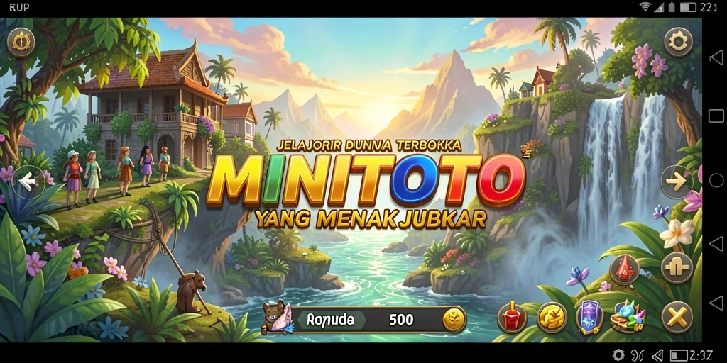 Tampilan gameplay Open World MINITOTO yang menakjubkan dan imersif.