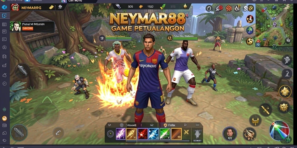 Tampilan gameplay menarik dari NEYMAR88 dengan aksi seru dan grafis memukau.