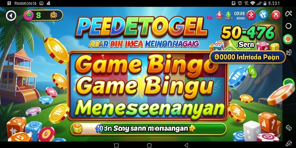 Tampilan gameplay Bingo yang seru di PEDETOGEL.