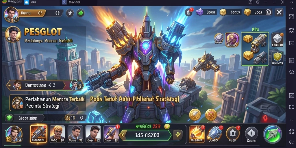 Tampilan gameplay <strong>PESGSLOT</strong> yang penuh strategi Tower Defense.