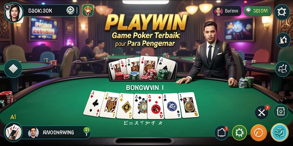 Tampilan gameplay Poker yang seru dan menegangkan dalam PLAYWIN.