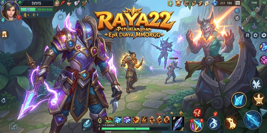 Gameplay epik RAYA22 dalam dunia MMORPG yang mengagumkan.