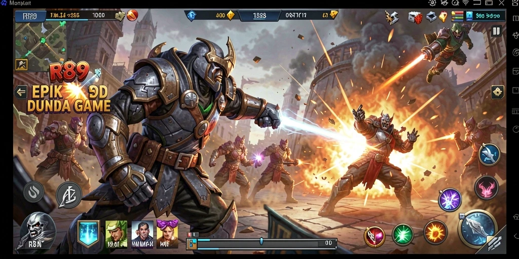 Gameplay menegangkan dengan pertarungan karakter yang penuh aksi.
