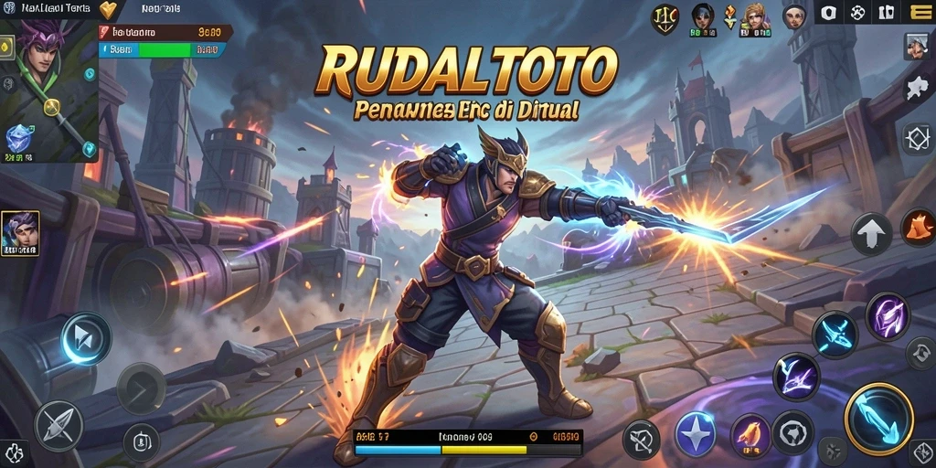 Screenshot gameplay RUDALTOTO yang menunjukkan aksi pertarungan yang mendebarkan.