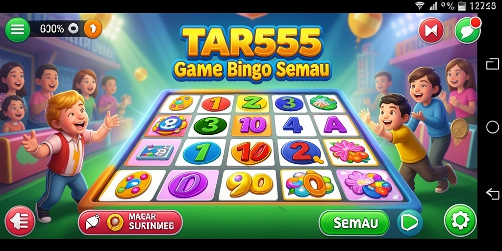 Tampilan gameplay Bingo yang seru dan interaktif di TAR555.