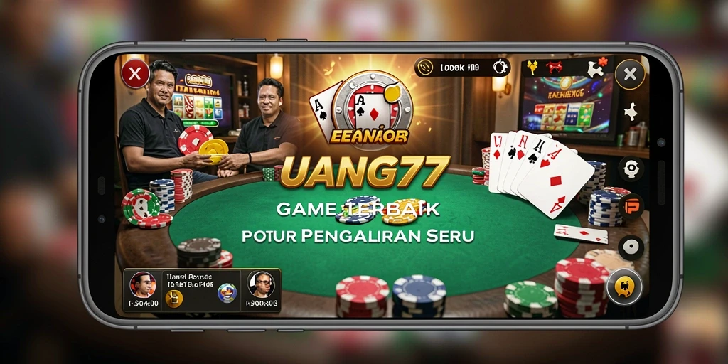 Tampilan menarik dari gameplay Poker di UANG77.