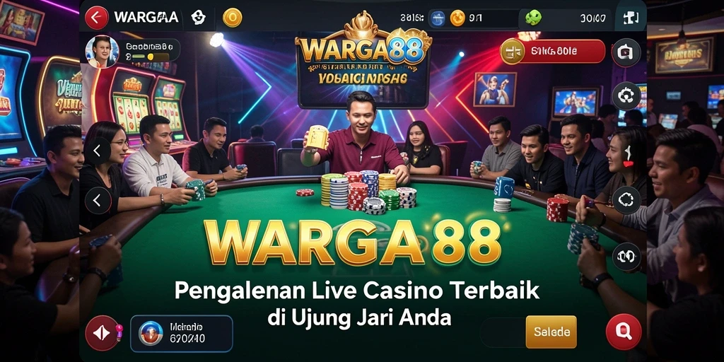 Tampilan gameplay live casino WARGA88 yang menarik dan interaktif.